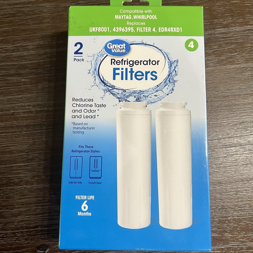 Maytag Whirlpool UKF8001‎ 4396395 EDR4RXD1 Replacement Fridge Filters 2-Pack NEW